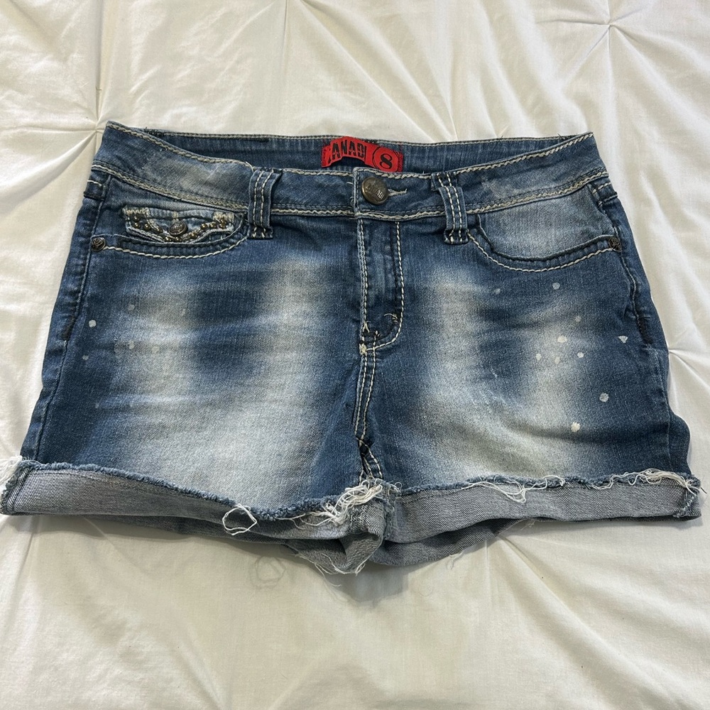 Zanadi Distressed Denim Roll‎ Cuff Shorts